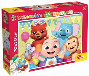 PUZZLE DE COLORAT MAXI - COCOMELON SI PRIETENII (24 PIESE) - LISCIANI (L91003)