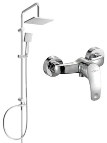 Mexen Tord set de duș cu pară de tip ploaie și baterie de duș Fabia, Crom - 746540200-00