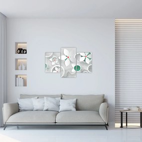 Tablou abstracției florale (90x60 cm)