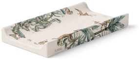 Saltea de infasat cu spate intarit si margini de protectie 50x80 cm, World of dinosaurs