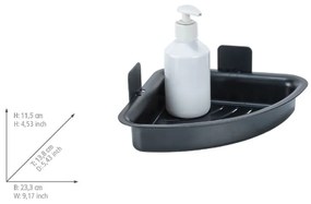 Raft pentru baie negru autoadeziv din plastic Parma – Allstar
