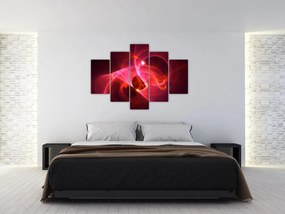 Tabloul modern cu abstacție roz (150x105 cm)