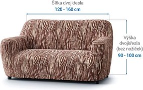Gaico Huse bielastice UNIVERSO NOU dungi maro fotoliu dublu (l. 120 - 160 cm)