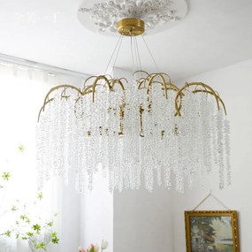 Candelabru living ciucuri de cristal by Anzazo