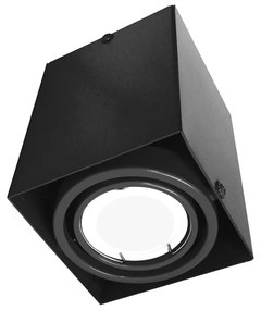Spot aplicat design modern BLOCCO negru, 8,5x8,5cm