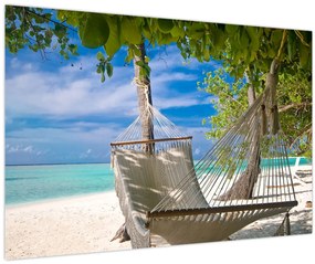 Tablou - Hamac pe plajă (90x60 cm)