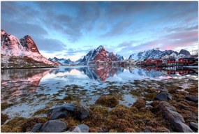 Tablou - Răsărit de soare deasupra Reine (90x60 cm)