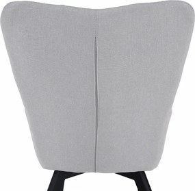 Fotoliu de design, gri/negru, FONDAR