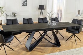 Masa Extensibila cu Blat Ceramic, Negru, INFINITY 180-220-260cm