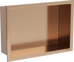 Mexen X-Wall-R raft încastrat cu flanșă 30 x 20 cm, cupru periat - 19C0302010