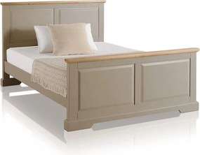 Pat lemn masiv gri Ives Personalizabil /162x214x104 cm, 147 × 204 × 104 cm - 140x200