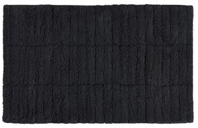 Covoraș din bumbac pentru baie Zone Tiles, 50 x 80 cm, negru