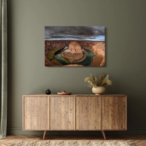 Tablou cu lac în stânci (90x60 cm)