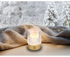 Lampă LED RGB tactilă reîncărcabilă dimabilă de masă Globo 21044 LIZZY LED/1W/5V 1200 mAh auriu