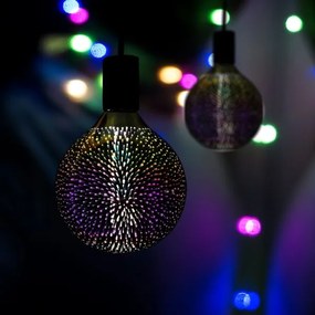 LED filament G125 3D decorativă, E27, 4W, 230V, 3000K