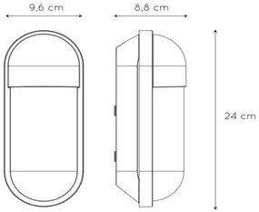 Aplică de exterior Lucide 29897/01/31 CAPSULE 1xE27/15W/230V IP54