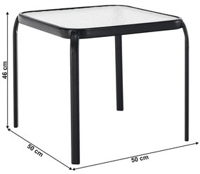 Masă laterală de grădină, oțel / oțel inoxidabilpreț. Sticlă , RAMOL