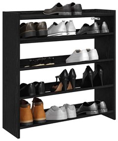 vidaXL Pantofar, negru, 80x25x81 cm, lemn prelucrat