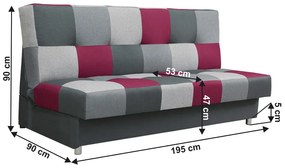 Zondo Canapea Arabella (albastru + gri). 1029541