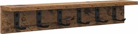 vidaXL Răcător de paltoane montat pe perete Pe perete Lemn vechi