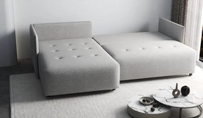 Colțar extensibil dumonde cu ladă de depozitare si sezut confortabil din spuma high-density, Malta Euphoria Dove II 235x185 cm