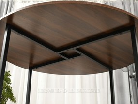 Masă de sufragerie Bird (nuc + negru). 1111741