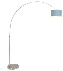 Lampă cu arc din oțel cu abajur 35/35/20 albastru reglabil - XXL