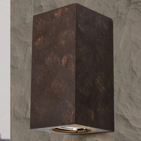 Aplica LED de perete design ambiental Cube 2 antique rustic
