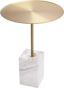 Masuta laterala design LUX Cole, marmura alba 115543 HZ