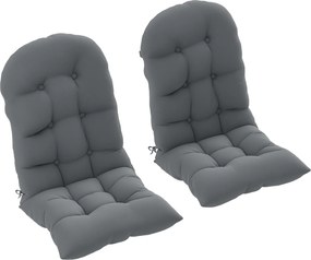 Outsunny Set de 2 perne pentru scaun Adirondack cu prinderi sigure, design capitonat moale și gros, gri | Aosom Romania