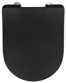 WENKO Capac WC SEDILO 23827100-WC, 45,2 x 36,2 cm, negru/argintiu