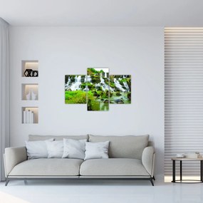 Tablou - cascade cu plante (90x60 cm)