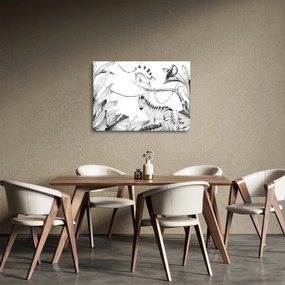 Tablou pe sticlă - Acuarelă Jungla (70x50 cm)
