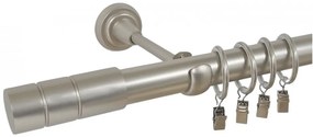 Galerie SIMPLA PRINDERE PERETE 25 MM -CYLINDRU - crom mat (Alege marime: 180 cm)