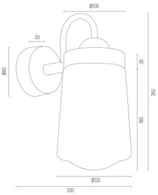 Aplica moderna design elegant PASADENA crom/fumuriu