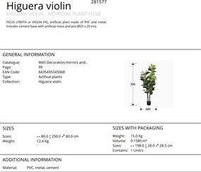 Planta artificiala decorativa Higuera violin, H250