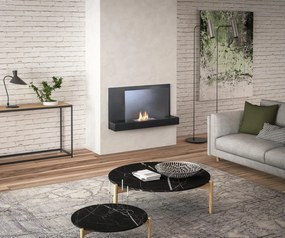 STONES Șemineu bio montat pe perete 26cm X 90cm H. 50cm | Aosom Romania