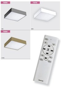 Plafoniera LED cu telecomanda design slim MONZA S 22 CCT alba