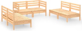 vidaXL Set mobilier de grădină, 6 piese, lemn masiv de pin