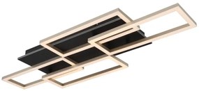 Globo 67359-40A - Plafonieră LED dimabilă JEFFRY 40W/230V 32,5x87,5 cm neagră + telecomandă