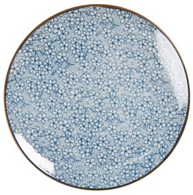 Farfurie mica de ceramica cu floricele albastre Ø 21 cm