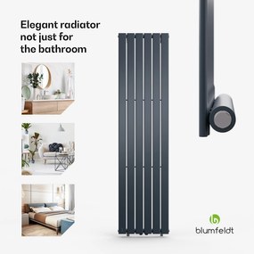 Blumfeldt Ontario, radiator, 180 x 45, racord lateral de 1/2", montare pe perete, 485 W