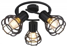 Lustra / plafoniera cu 3 spoturi design modern Clastra negru 15388-3 GL
