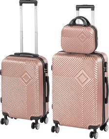 TraveLux Pro XV set valiză rulantă aur roz