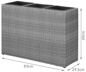 Deuba Ghiveci de flori 83x30,5x60cm - gri