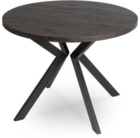 JAKS Masă rotundă extensibilă 90 - 190 cm negru Lugo