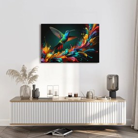 Tablou colibri colorat în zbor