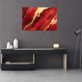 Tablou - Marmură roșu-auriu (90x60 cm)