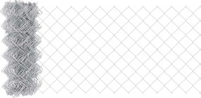 vidaXL Gard cu plasă de sârmă Argintiu 25 x 0,6 m Oțel galvanizat