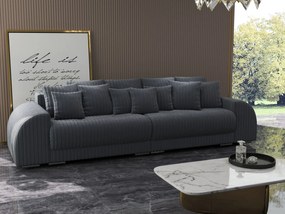 Canapea extensibilă dumonde cu 2 lăzi de depozitare si sezut confortabil din spuma high-density, Verona Ambience Grey 310x100 cm